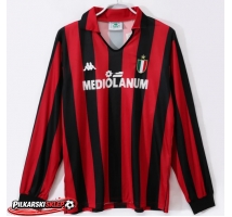 AC Milan 1988-1989 Koszulka Retro Podstawowa Długi Rękaw