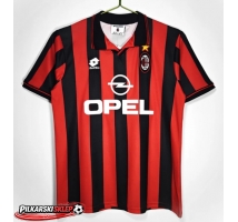 AC Milan 1996-1997 Koszulka Retro Podstawowa Krótki Rękaw