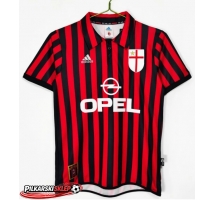 AC Milan 1999-2000 Koszulka Retro Podstawowa Krótki Rękaw