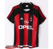 AC Milan 2000-2002 Koszulka Retro Podstawowa Krótki Rękaw