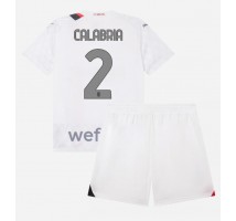 AC Milan Davide Calabria #2 Koszulka Wyjazdowa dzieci 2023-24 Krótki Rękaw (+ krótkie spodenki)