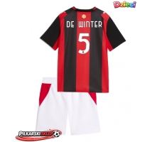 AC Milan Koni De Winter #5 Koszulka Podstawowa dzieci 2026-27 Krótki Rękaw (+ krótkie spodenki)