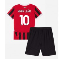 AC Milan Rafael Leao #10 Koszulka Podstawowa dzieci 2024-25 Krótki Rękaw (+ krótkie spodenki)