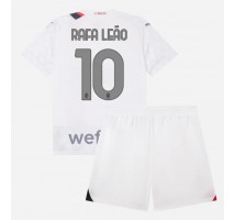 AC Milan Rafael Leao #10 Koszulka Wyjazdowa dzieci 2023-24 Krótki Rękaw (+ krótkie spodenki)