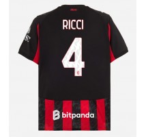 AC Milan Samuele Ricci #4 Koszulka Podstawowa 2025-26 Krótki Rękaw