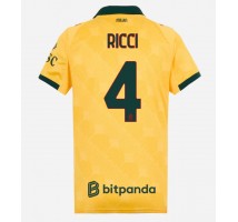AC Milan Samuele Ricci #4 Koszulka Trzecia damskie 2025-26 Krótki Rękaw