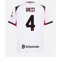 AC Milan Samuele Ricci #4 Koszulka Wyjazdowa 2025-26 Krótki Rękaw