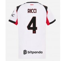 AC Milan Samuele Ricci #4 Koszulka Wyjazdowa damskie 2025-26 Krótki Rękaw