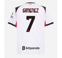 AC Milan Santiago Gimenez #7 Koszulka Wyjazdowa 2025-26 Krótki Rękaw