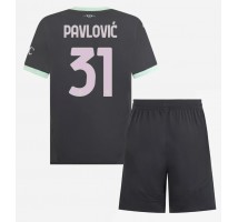 AC Milan Strahinja Pavlovic #31 Koszulka Trzecia dzieci 2024-25 Krótki Rękaw (+ krótkie spodenki)