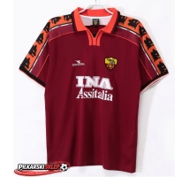 AS Roma 1998-1999 Koszulka Retro Podstawowa Krótki Rękaw