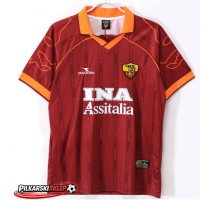 AS Roma 1999-2000 Koszulka Retro Podstawowa Krótki Rękaw