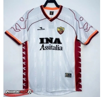 AS Roma 1999-2000 Koszulka Retro Wyjazdowa Krótki Rękaw