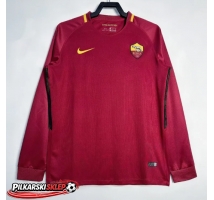 AS Roma 2017-2018 Koszulka Retro Podstawowa Długi Rękaw