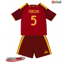AS Roma Evan Ndicka #5 Koszulka Podstawowa dzieci 2026-27 Krótki Rękaw (+ krótkie spodenki)