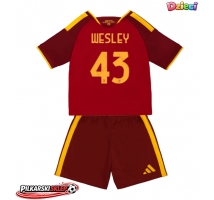 AS Roma Wesley Franca #43 Koszulka Podstawowa dzieci 2026-27 Krótki Rękaw (+ krótkie spodenki)