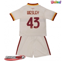 AS Roma Wesley Franca #43 Koszulka Wyjazdowa dzieci 2026-27 Krótki Rękaw (+ krótkie spodenki)