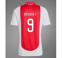 Ajax Brian Brobbey #9 Koszulka Podstawowa 2024-25 Krótki Rękaw