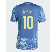 Ajax Chuba Akpom #10 Koszulka Wyjazdowa 2024-25 Krótki Rękaw