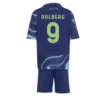 Ajax Kasper Dolberg #9 Koszulka Wyjazdowa dzieci 2025-26 Krótki Rękaw (+ krótkie spodenki)