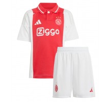 Ajax Koszulka Podstawowa dzieci 2024-25 Krótki Rękaw (+ krótkie spodenki)