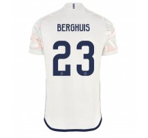 Ajax Steven Berghuis #23 Koszulka Wyjazdowa 2023-24 Krótki Rękaw