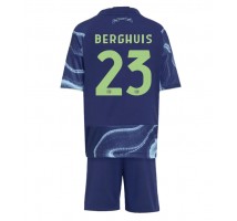 Ajax Steven Berghuis #23 Koszulka Wyjazdowa dzieci 2025-26 Krótki Rękaw (+ krótkie spodenki)