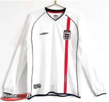 Anglia 2002 Koszulka Retro Podstawowa Długi Rękaw