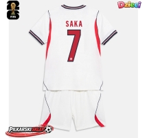 Anglia Bukayo Saka #7 Koszulka Podstawowa dzieci MŚ 2026 Krótki Rękaw (+ krótkie spodenki)