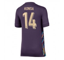 Anglia Ezri Konsa #14 Koszulka Wyjazdowa damskie ME 2024 Krótki Rękaw
