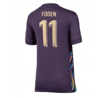 Anglia Phil Foden #11 Koszulka Wyjazdowa damskie ME 2024 Krótki Rękaw