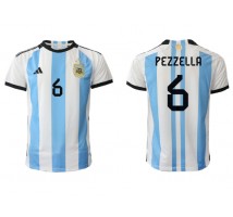 Argentina German Pezzella #6 Koszulka Podstawowa MŚ 2022 Krótki Rękaw