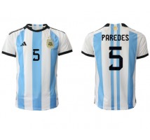 Argentina Leandro Paredes #5 Koszulka Podstawowa MŚ 2022 Krótki Rękaw
