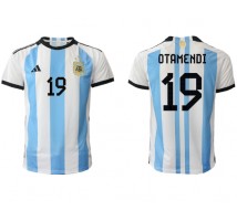 Argentina Nicolas Otamendi #19 Koszulka Podstawowa MŚ 2022 Krótki Rękaw