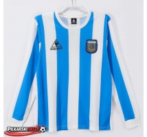 Argentyna 1986 Koszulka Retro Podstawowa Długi Rękaw