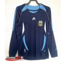Argentyna 2006 Koszulka Retro Wyjazdowa Długi Rękaw