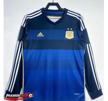 Argentyna 2014 Koszulka Retro Wyjazdowa Długi Rękaw