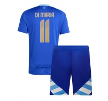 Argentyna Angel Di Maria #11 Koszulka Wyjazdowa dzieci Copa America 2024 Krótki Rękaw (+ krótkie spodenki)