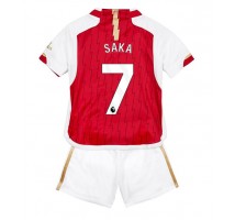 Arsenal Bukayo Saka #7 Koszulka Podstawowa dzieci 2023-24 Krótki Rękaw (+ krótkie spodenki)