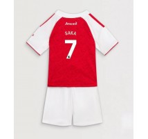Arsenal Bukayo Saka #7 Koszulka Podstawowa dzieci 2025-26 Krótki Rękaw (+ krótkie spodenki)