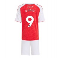 Arsenal Gabriel Jesus #9 Koszulka Podstawowa dzieci 2025-26 Krótki Rękaw (+ krótkie spodenki)