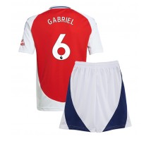 Arsenal Gabriel Magalhaes #6 Koszulka Podstawowa dzieci 2024-25 Krótki Rękaw (+ krótkie spodenki)