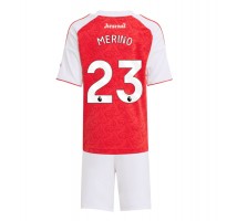 Arsenal Mikel Merino #23 Koszulka Podstawowa dzieci 2025-26 Krótki Rękaw (+ krótkie spodenki)