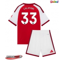Arsenal Riccardo Calafiori #33 Koszulka Podstawowa dzieci 2026-27 Krótki Rękaw (+ krótkie spodenki)