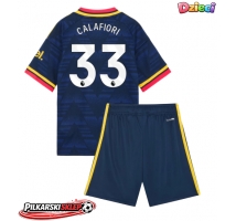 Arsenal Riccardo Calafiori #33 Koszulka Wyjazdowa dzieci 2026-27 Krótki Rękaw (+ krótkie spodenki)