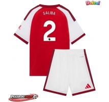 Arsenal William Saliba #2 Koszulka Podstawowa dzieci 2026-27 Krótki Rękaw (+ krótkie spodenki)