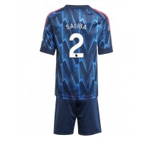 Arsenal William Saliba #2 Koszulka Wyjazdowa dzieci 2025-26 Krótki Rękaw (+ krótkie spodenki)