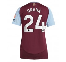 Aston Villa Amadou Onana #24 Koszulka Podstawowa damskie 2024-25 Krótki Rękaw
