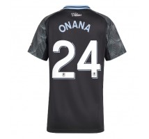 Aston Villa Amadou Onana #24 Koszulka Wyjazdowa damskie 2025-26 Krótki Rękaw