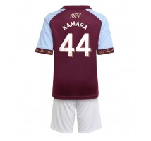 Aston Villa Boubacar Kamara #44 Koszulka Podstawowa dzieci 2025-26 Krótki Rękaw (+ krótkie spodenki)